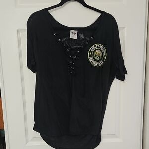 Harley-Davidson Black Lace-Up Women's Top